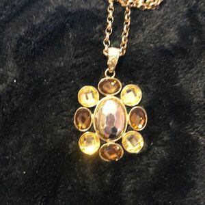 Statement  citrine jewel necklace